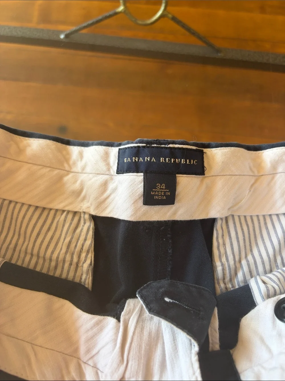 Banana Republic Men's Navy Flat-Front Shorts